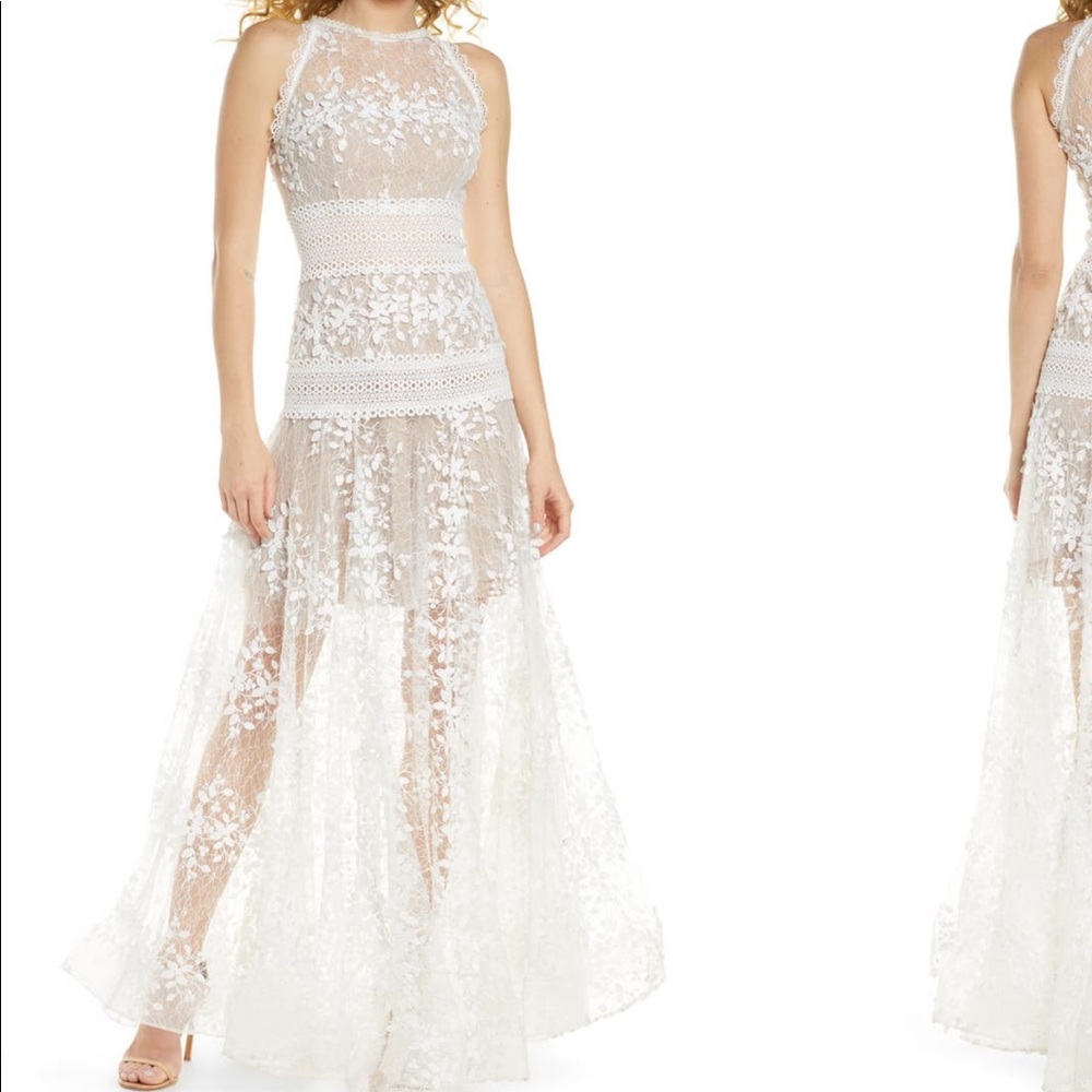 Bronx and Banco Megan Lace Embroidered Dress
